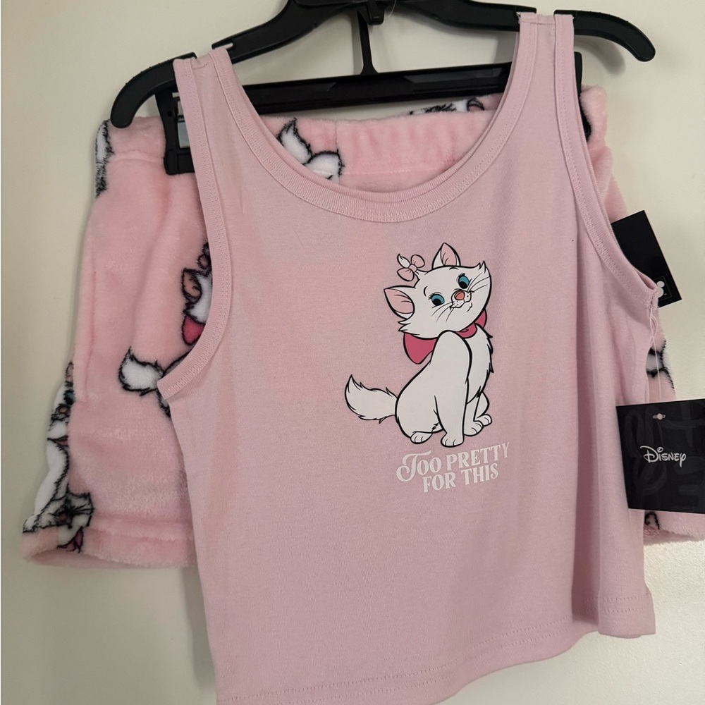 Disney Pink Tank Top with Cat Design